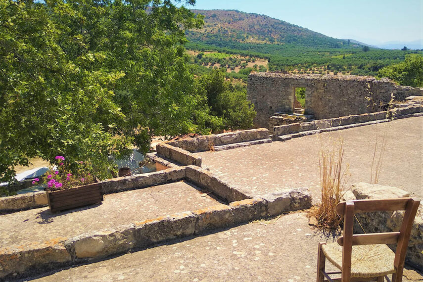 Taxaki set with vew apokoronas valley