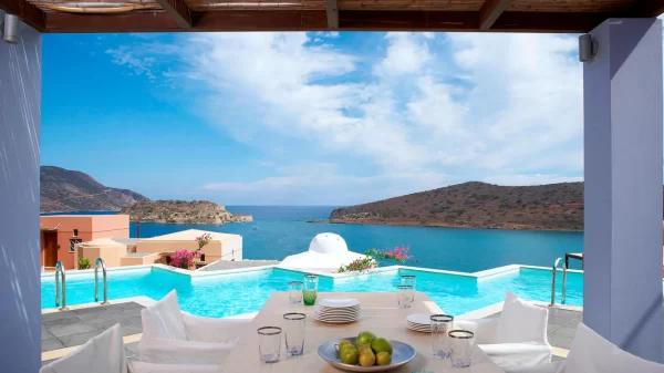 vew from a suite of Domes of Elounda